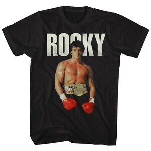 Rocky Stand Pose Shirt Boxing Movie Graphic Tee Film Retro Fan Unisex